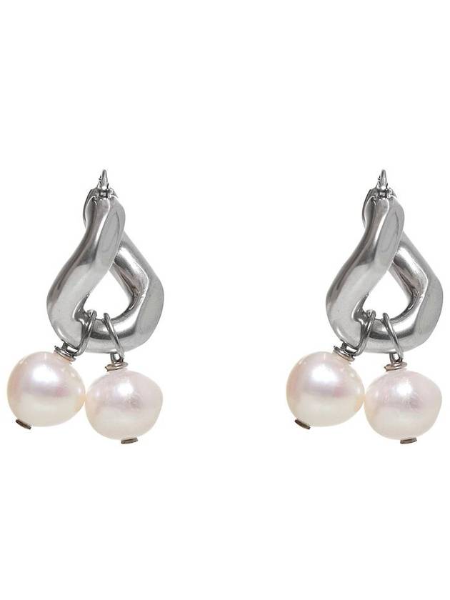 Pearl Drop Earrings Silver - JIL SANDER - BALAAN 2