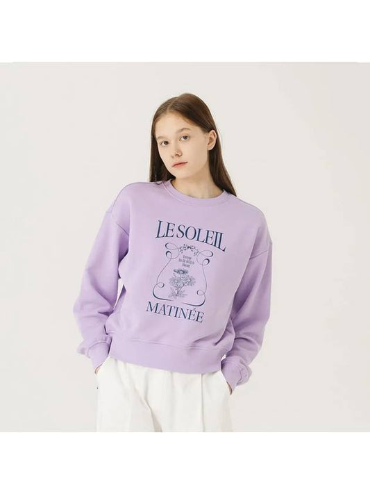 Brushed Options Drawing Spring Flower Sweat Shirts LAVENDER - LE SOLEIL MATINEE - BALAAN 2