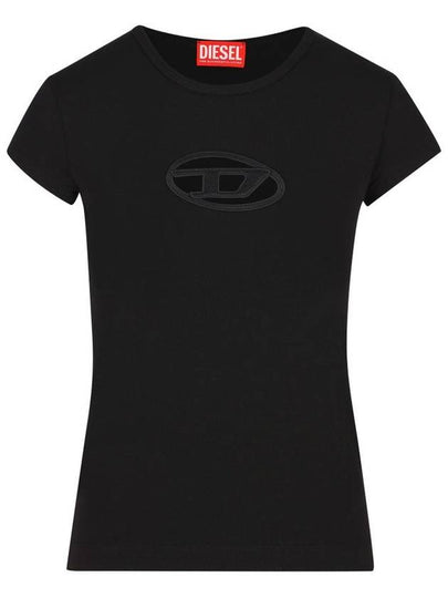 T Angie Peekaboo Logo Short Sleeve T-Shirt Black - DIESEL - BALAAN 2