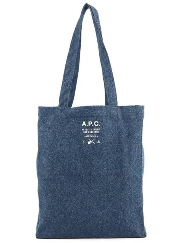 Lou Denim Tote Bag Washed Indigo - A.P.C. - BALAAN 4