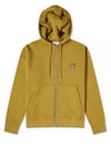 Bold Fox Head Patch Cotton Zip-Up Hoodie Khaki - MAISON KITSUNE - BALAAN 2