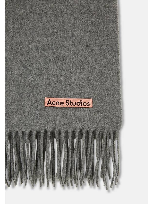 Wool Fringe Scarf Grey Melange - ACNE STUDIOS - BALAAN 4