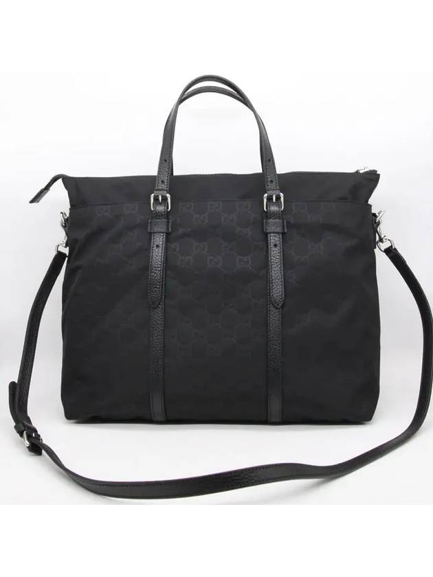 Micro GG Guccissima Nylon Tote Bag Black - GUCCI - BALAAN 4