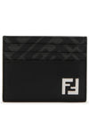 FF Square Leather Card Wallet Black - FENDI - BALAAN 2