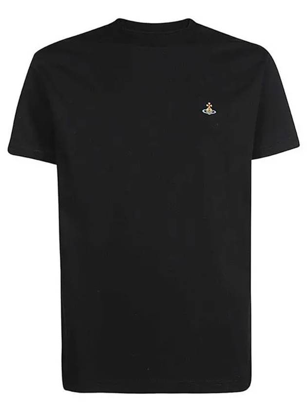 ORB Logo Cotton Short Sleeve T-Shirt Black - VIVIENNE WESTWOOD - BALAAN 2