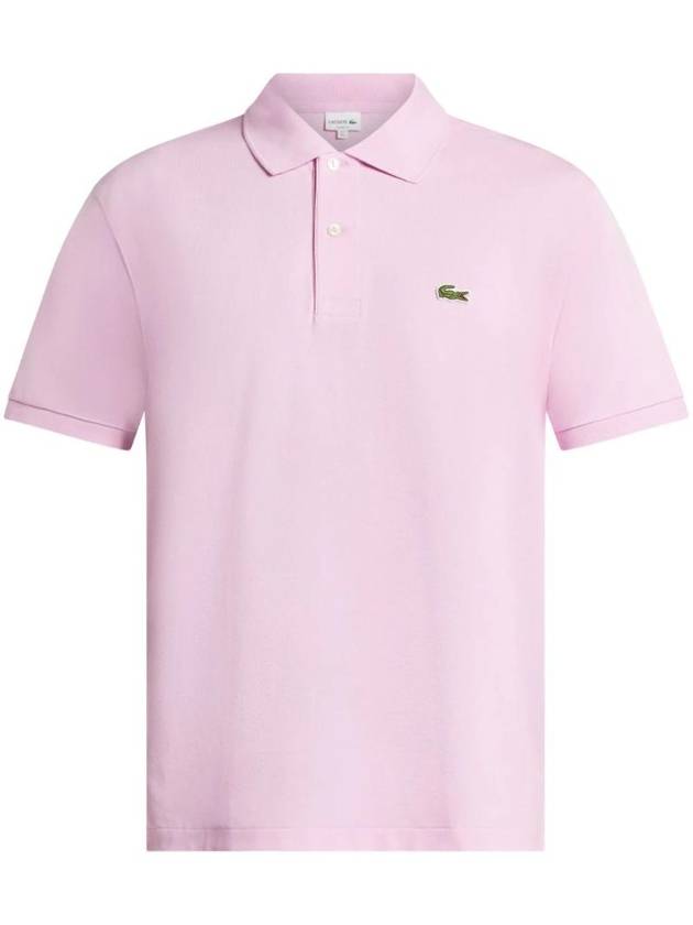 Men's Logo Classic Fit Cotton Short Sleeve Polo Shirt Pink - LACOSTE - BALAAN 1