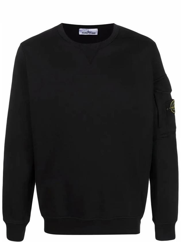 Waffen Patch Zipper Pocket Sweatshirt Black - STONE ISLAND - BALAAN 2