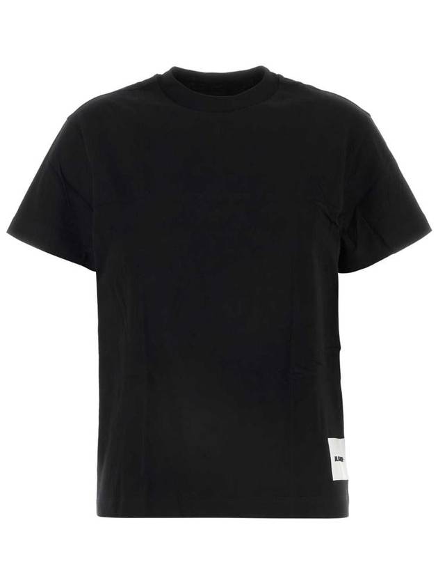 Logo Label Cotton 3 Pack Short Sleeve T-Shirt Black - JIL SANDER - BALAAN 2