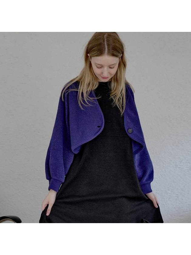 Bolero Oversized Knit Cardigan VIOLET - AVANT-G - BALAAN 6