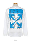 Fence Arrow Long Sleeve T-Shirt White Blue - OFF WHITE - BALAAN 3