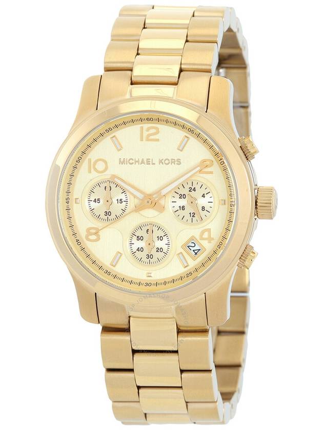 Michael Kors Runway Chronograph Quartz Gold Dial Ladies Watch MK7323 - MICHAEL KORS - BALAAN 1