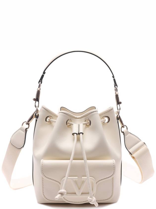 Drawstring Bucket Bag Ivory - VALENTINO - BALAAN 3