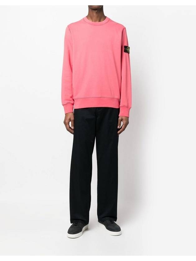 Wappen Patch Crew Neck Sweatshirt Pink - STONE ISLAND - BALAAN 7