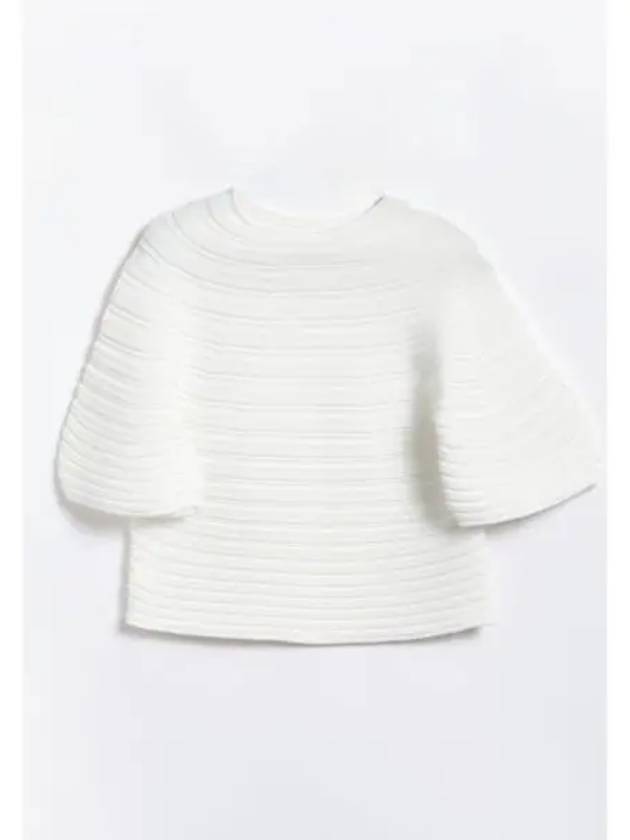 Mushroom Knit Short Sleeve T-Shirt White - ISSEY MIYAKE - BALAAN 2