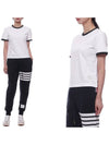 Asymmetric Hem Short Sleeve T-Shirt White - THOM BROWNE - BALAAN 3