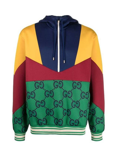 GG Supreme Color Block Hoodie - GUCCI - BALAAN 1