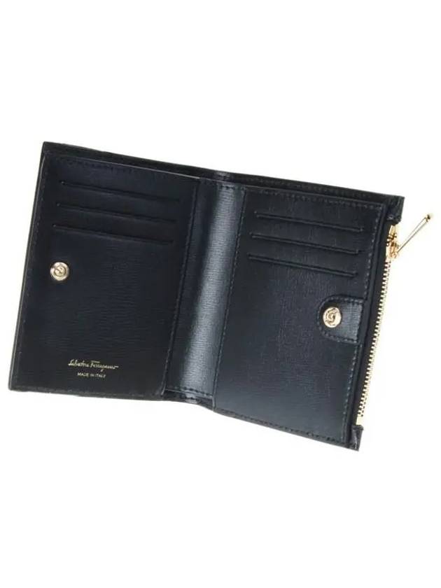 Vara Bow Half Wallet Black - SALVATORE FERRAGAMO - BALAAN 7