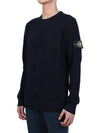 Crewneck Full Rib Wool Knit Top Navy - STONE ISLAND - BALAAN 4