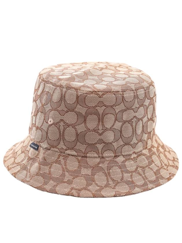 Signature Jacquard Bucket Hat Khaki - COACH - BALAAN 2