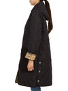 Women's Diamond Quilted Hoodie Single Coat Black - BURBERRY - BALAAN 8