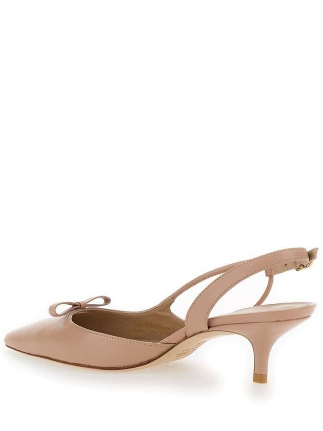 'Tully' Beige Slingback Pumps With Bow Detail In Leather Woman - STUART WEITZMAN - BALAAN 3