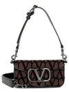 V Logo Toile Iconographe Shoulder Bag Brown - VALENTINO - BALAAN 2