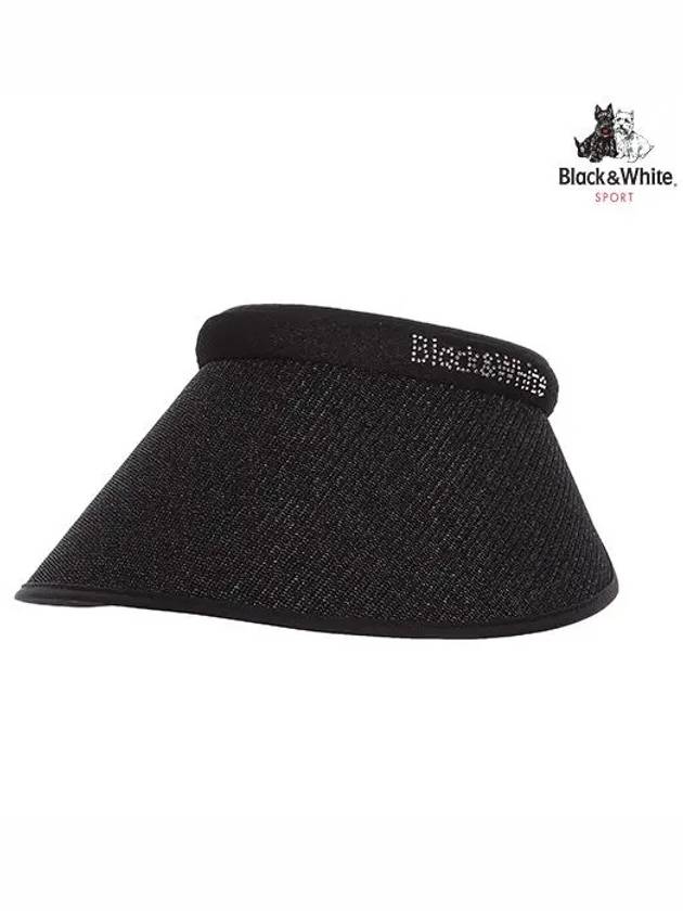 Glitter Wide Brim Visor 8734LZSPBLACK - BLACK&WHITE - BALAAN 1