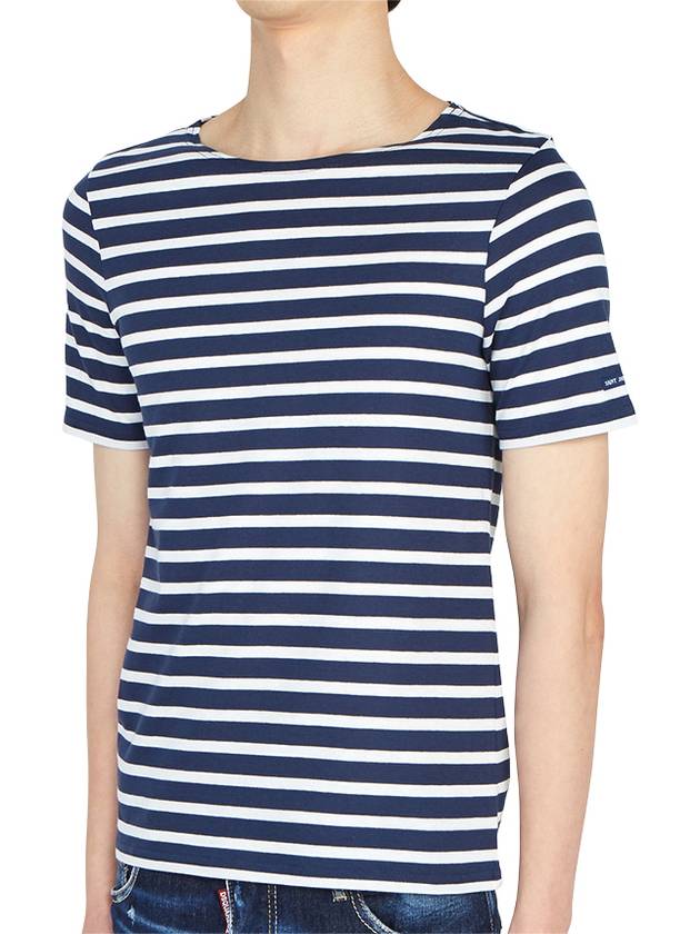 Levant Modern Striped Short Sleeve T-Shirt Navy Neige - SAINT JAMES - BALAAN 4