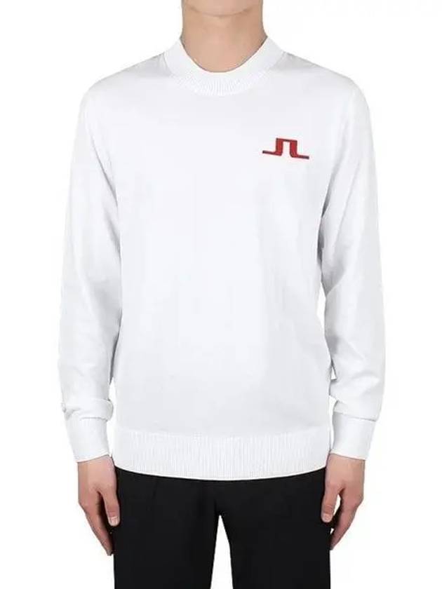 Gus Logo Regular Fit Knit Top White - J.LINDEBERG - BALAAN 2