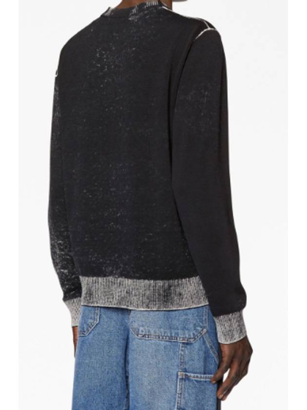 K Larence B Reverse Print Sweatshirt Black - DIESEL - BALAAN 4