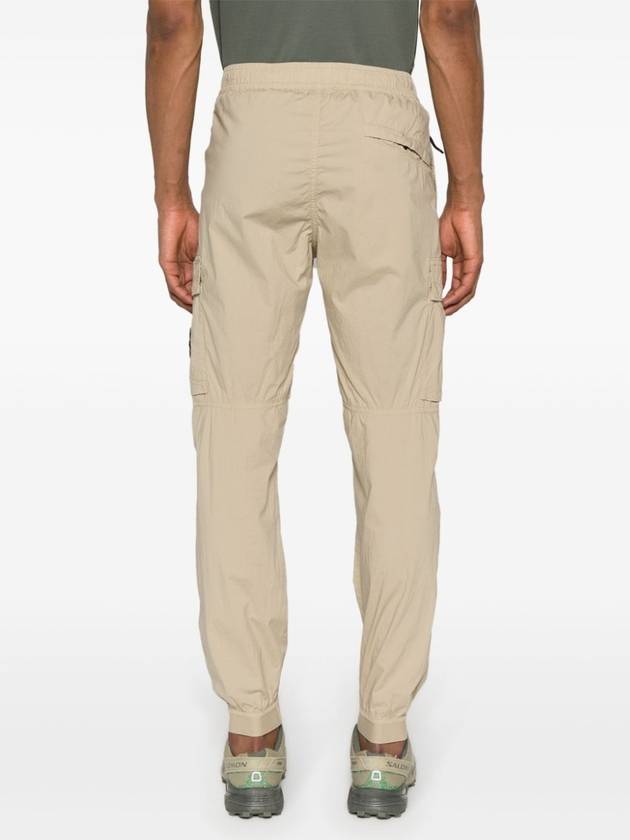 Stretch Cotton Tela Paracadute Cargo Straight Pants Sand - STONE ISLAND - BALAAN 6