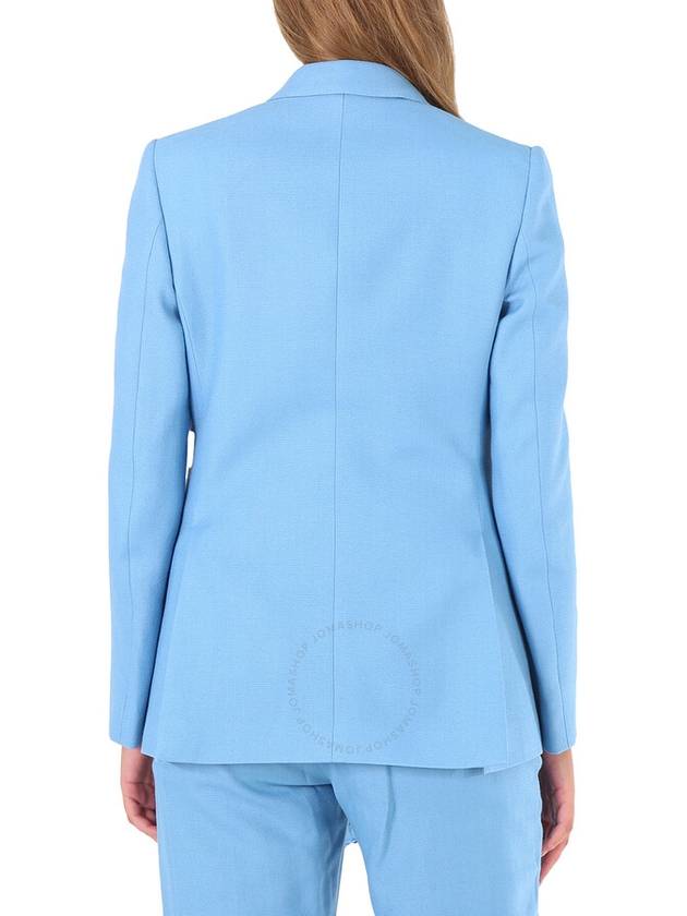 Burberry Ladies Blue Topaz Jersey Sash Detail Wool Ramie Tailored Jacket, Brand Size 10 (US Size 8) - BURBERRY - BALAAN 3