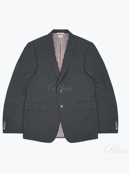 Plain Weave Suiting 4 Bar Classic Sport Jacket Dark Grey - THOM BROWNE - BALAAN 2