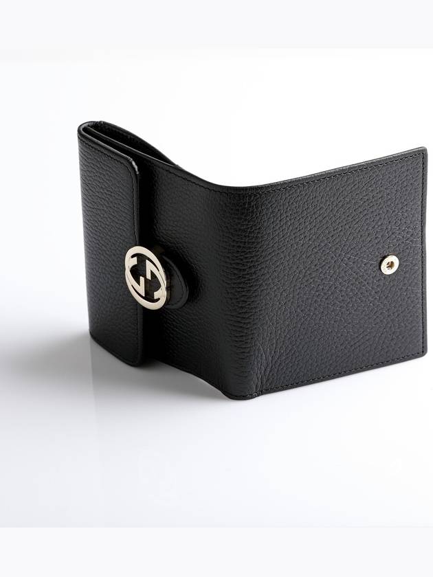 GG Interlocking Half Wallet Black - GUCCI - BALAAN 6