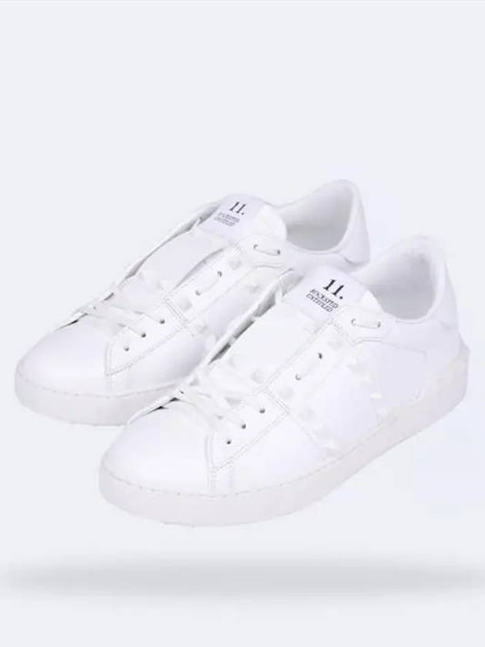 Rockstud Untitled Low Top Sneakers White - VALENTINO - BALAAN.