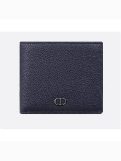 Grain Leather CD Icon Compact Half Wallet Navy - DIOR - BALAAN 2