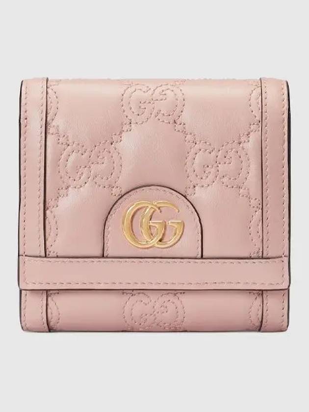 GG Matelassé Half Wallet Pink - GUCCI - BALAAN 2