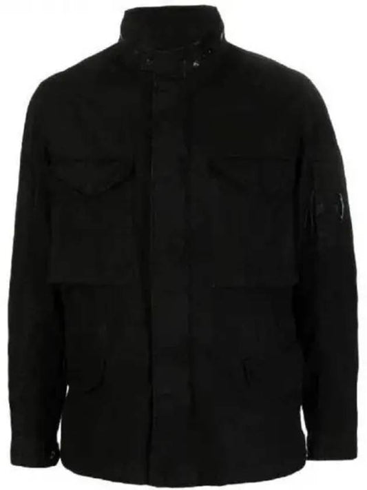 Cotton Blend Lens Wapen Zip-Up Jacket Black - CP COMPANY - BALAAN 2