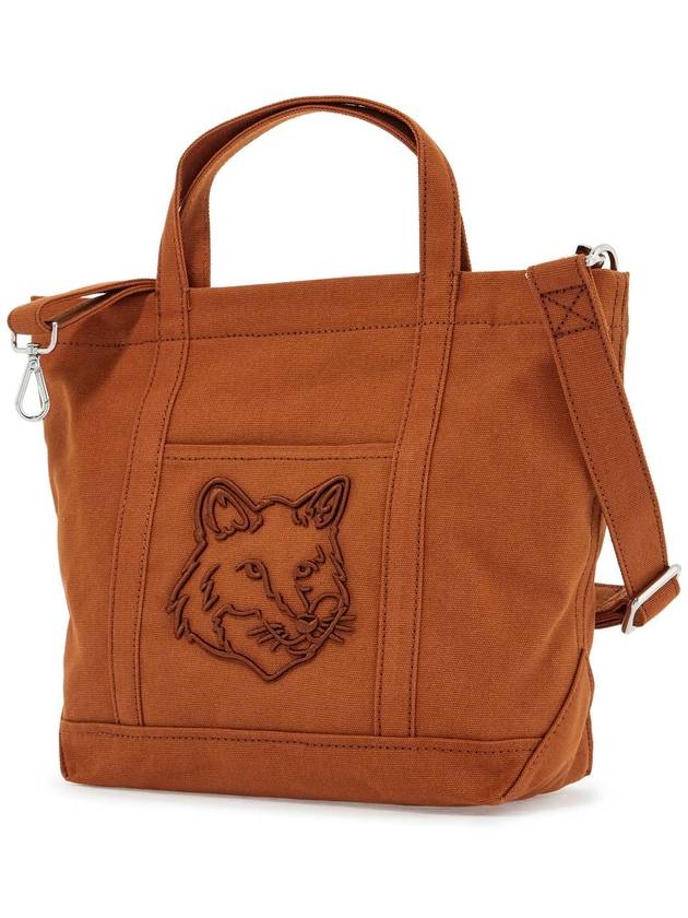 Fox Head Small Tote Bag Brown - MAISON KITSUNE - BALAAN 4