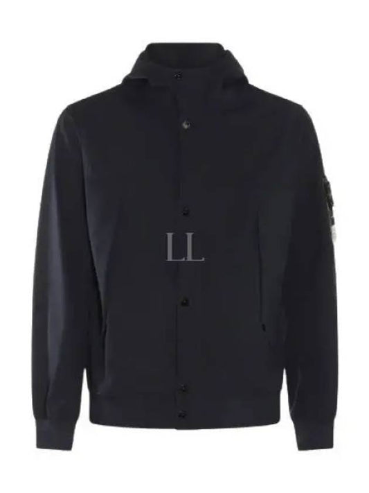 Light Soft Shell R E Dye Technology In Recycled Polyester Hooded Jacket Black - STONE ISLAND - BALAAN 2