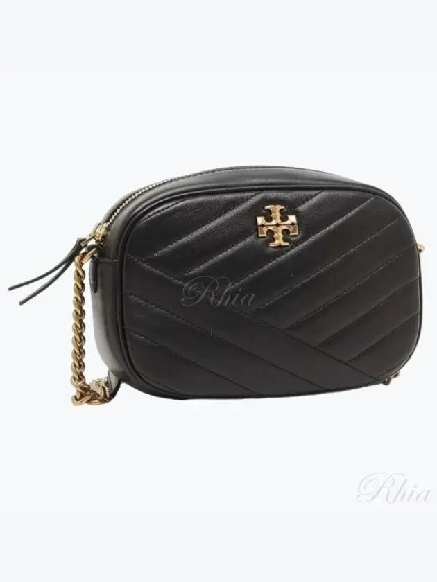 Chevron Kira Small Camera Cross Bag Black - TORY BURCH - BALAAN 2