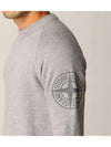 Geelong Wool Embroidery Crewneck Knit Top Light Grey - STONE ISLAND - BALAAN 3