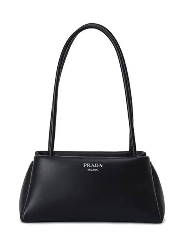 Logo Softie Mini Shoulder Bag Black - PRADA - BALAAN 3