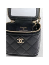 Vanity Lambskin Champagne Gold Chain Small Cross Bag Black - CHANEL - BALAAN 5