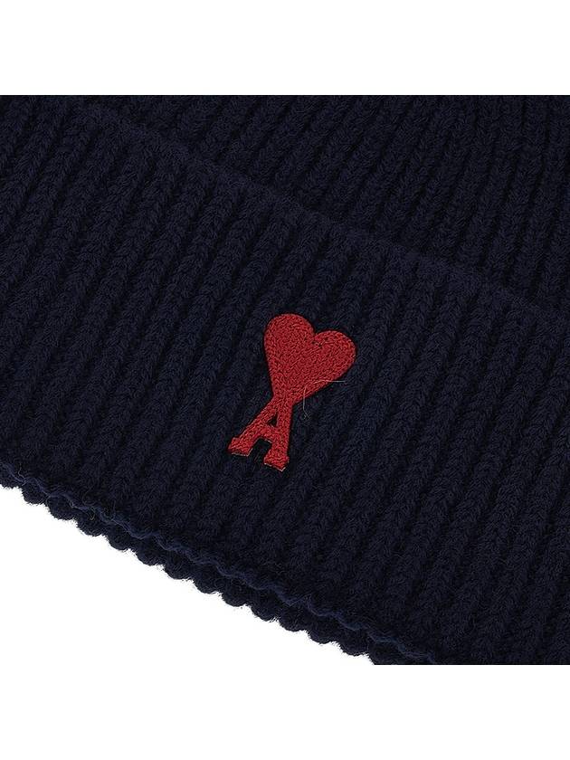 Heart Logo Wool Beanie Night Blue - AMI - BALAAN 7