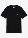 Logo Patch Short Sleeve T-Shirt Black - CP COMPANY - BALAAN 3