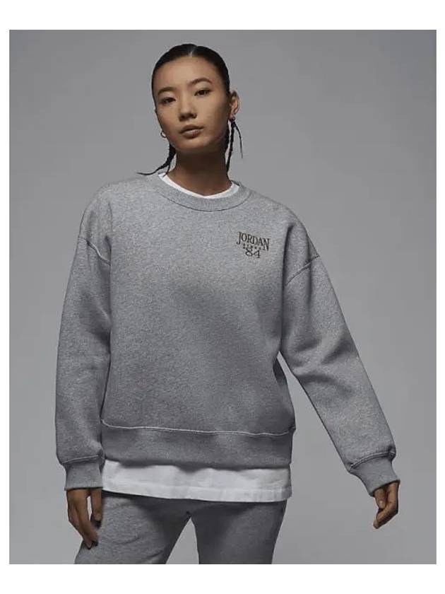 Jordan Brooklyn Fleece Women s Crewneck Sweatshirt Dark Gray Heather Dusty Peach FN5438 063 700071 - NIKE - BALAAN 1