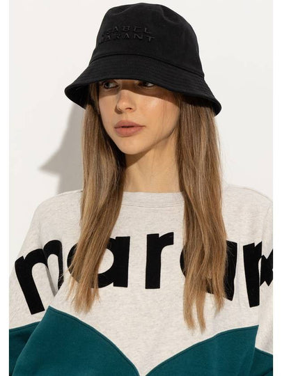 Isabel Marant Bucket Hat With Logo, Women's, Black - ISABEL MARANT - BALAAN 2