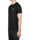 Embroidered Monogram Motif Cotton Short Sleeve T-Shirt Black - BURBERRY - BALAAN 4