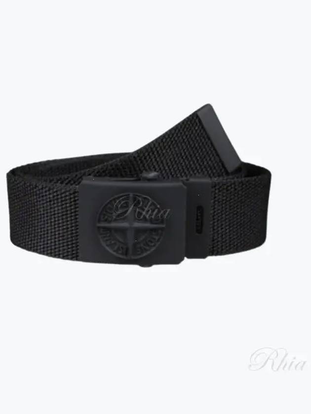 Kids Compass Buckle Belt Black - STONE ISLAND - BALAAN 2